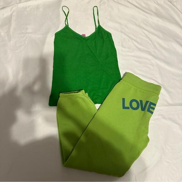 Y2K Vintage Pink Victoria Secret Tank top and Pants set - Picture 2 of 8